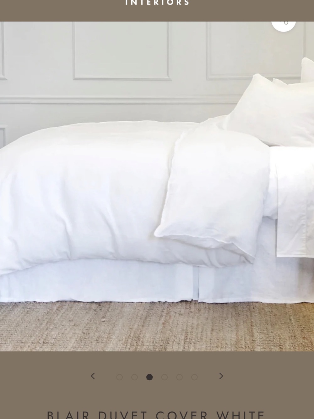Pom Pom at Home White Blair Duvet Cover and Shams- Linen